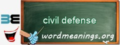 WordMeaning blackboard for civil defense